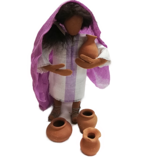 Rustikaler Krug in der Asche gebrannt - 6cm hoch